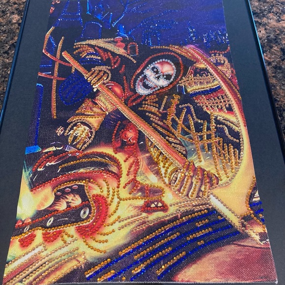 Finished Crystal Rhinestone Grim Reaper Diamond Painting - Picture 3 of 3